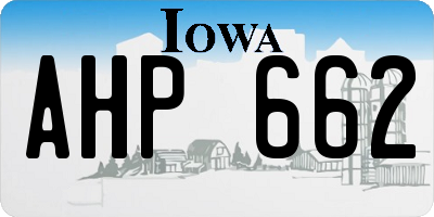IA license plate AHP662