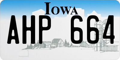 IA license plate AHP664