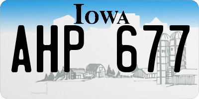 IA license plate AHP677