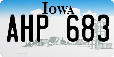 IA license plate AHP683