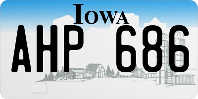 IA license plate AHP686
