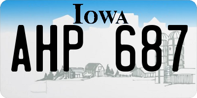 IA license plate AHP687