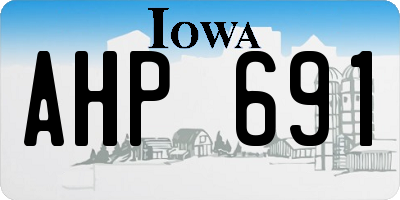 IA license plate AHP691