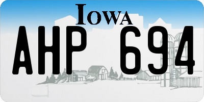 IA license plate AHP694