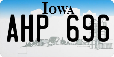 IA license plate AHP696