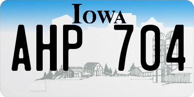 IA license plate AHP704
