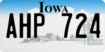IA license plate AHP724