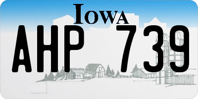 IA license plate AHP739