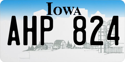 IA license plate AHP824