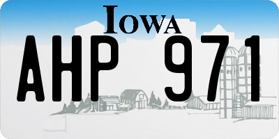 IA license plate AHP971