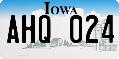 IA license plate AHQ024