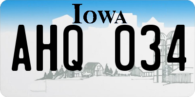 IA license plate AHQ034