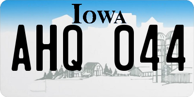 IA license plate AHQ044