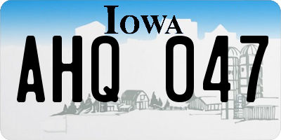IA license plate AHQ047