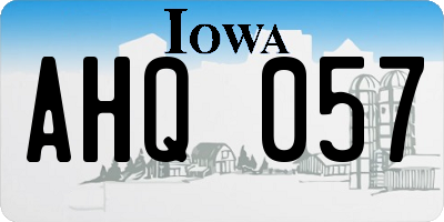 IA license plate AHQ057
