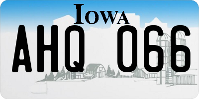 IA license plate AHQ066
