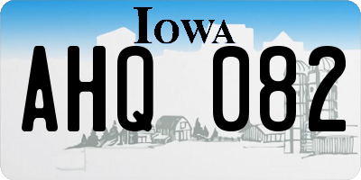IA license plate AHQ082