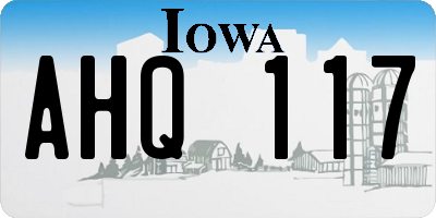 IA license plate AHQ117