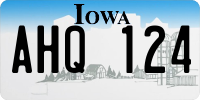 IA license plate AHQ124