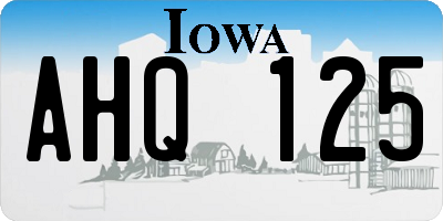 IA license plate AHQ125