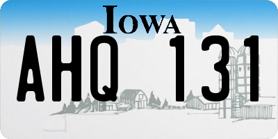 IA license plate AHQ131