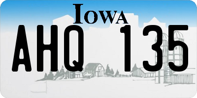 IA license plate AHQ135
