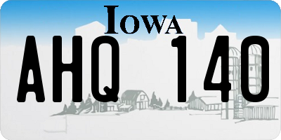 IA license plate AHQ140