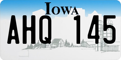 IA license plate AHQ145