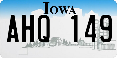 IA license plate AHQ149