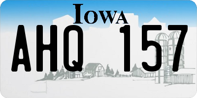 IA license plate AHQ157