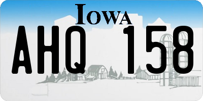 IA license plate AHQ158