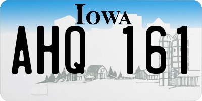 IA license plate AHQ161