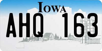 IA license plate AHQ163