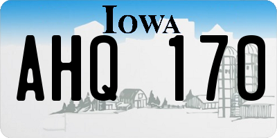 IA license plate AHQ170