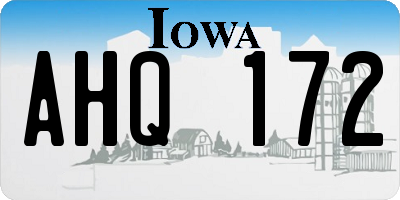 IA license plate AHQ172