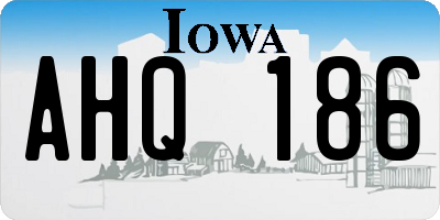 IA license plate AHQ186