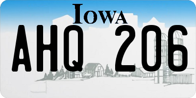 IA license plate AHQ206