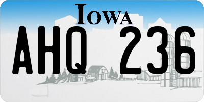 IA license plate AHQ236