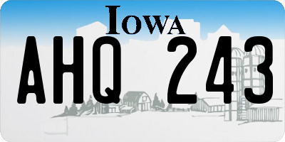 IA license plate AHQ243