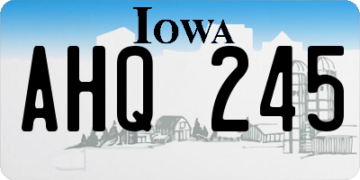 IA license plate AHQ245