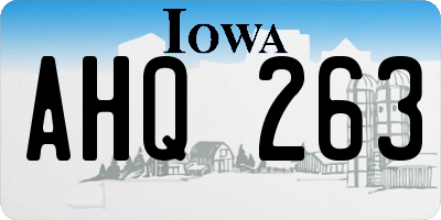 IA license plate AHQ263