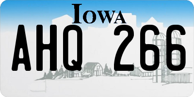 IA license plate AHQ266