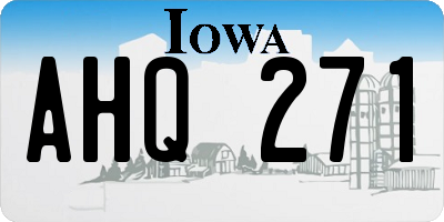 IA license plate AHQ271