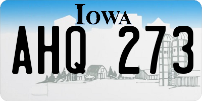 IA license plate AHQ273