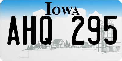 IA license plate AHQ295