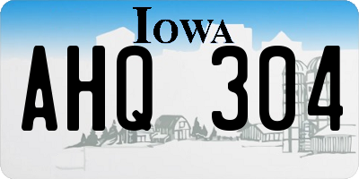 IA license plate AHQ304