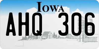 IA license plate AHQ306