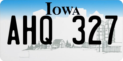 IA license plate AHQ327