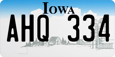 IA license plate AHQ334