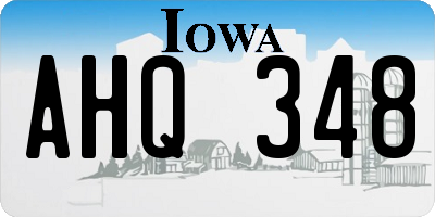 IA license plate AHQ348